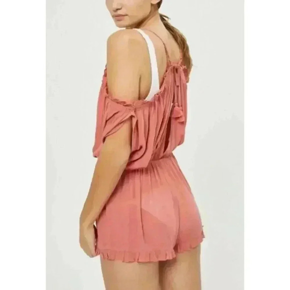 Topshop Blush Lightweight Coverup Romper Small - Picture 3 of 12